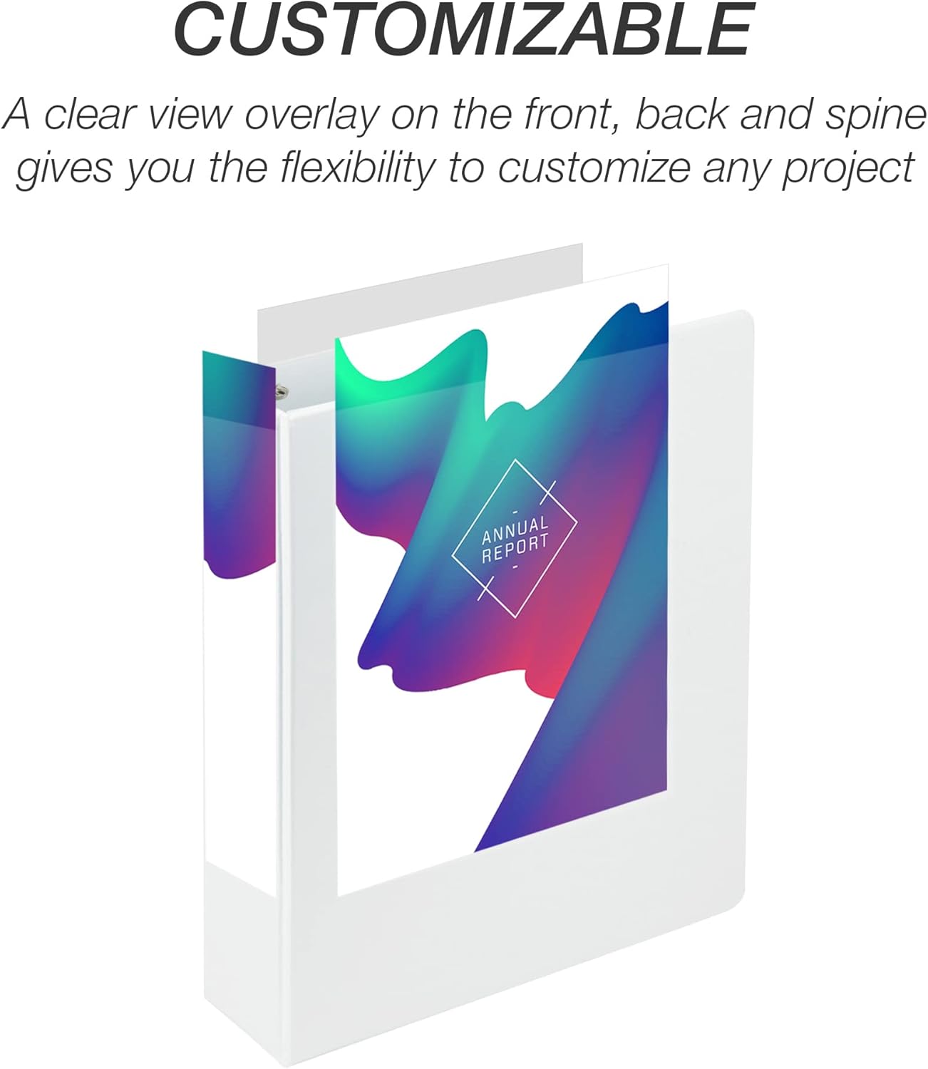 Samsill 2 Inch 3 Ring Binder, Made in USA, Economy Round Ring, Clear View Cover, 425 Sheet Capacity - for School, Home, Office - Pearl White