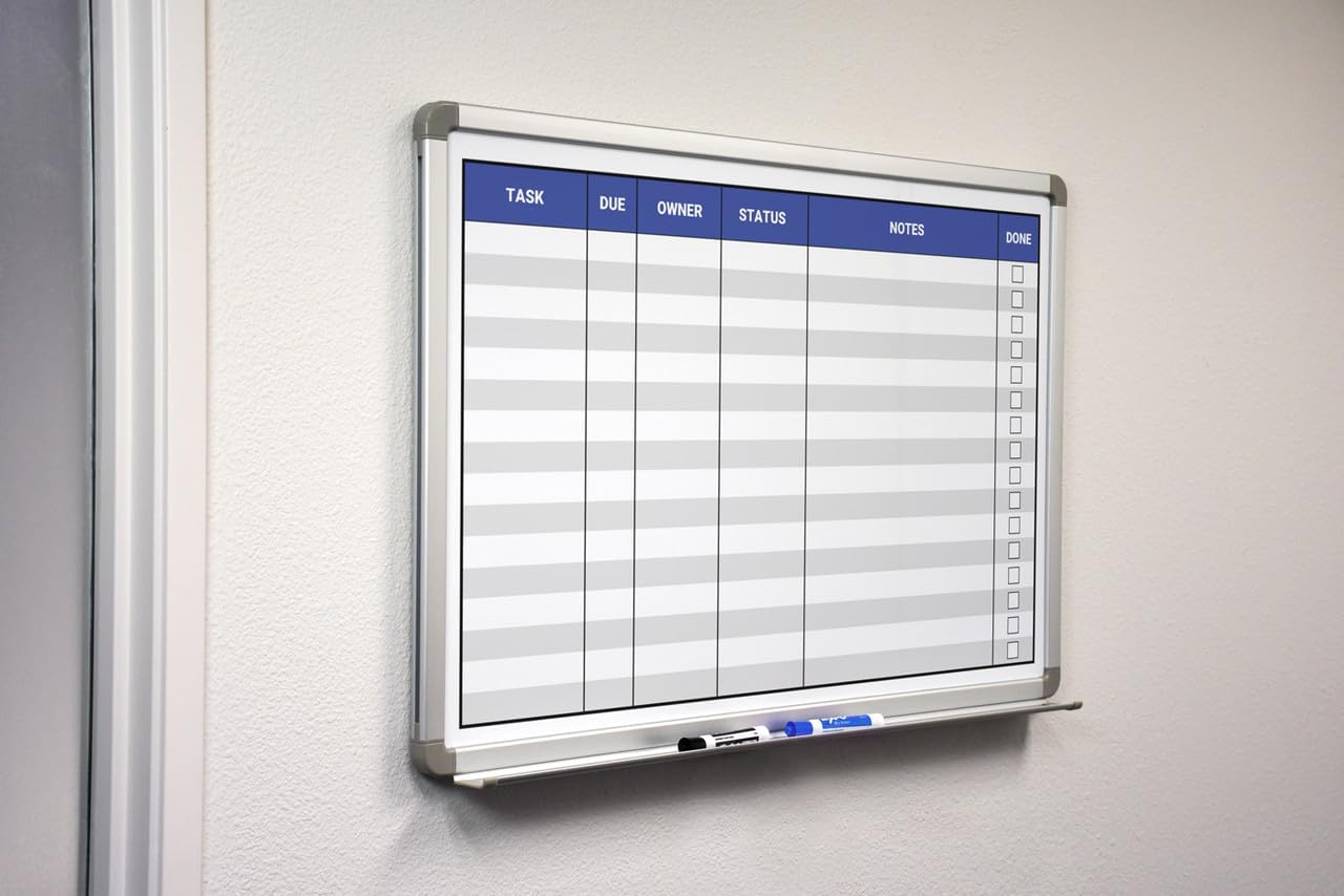 Task List Whiteboard 48" x 36"