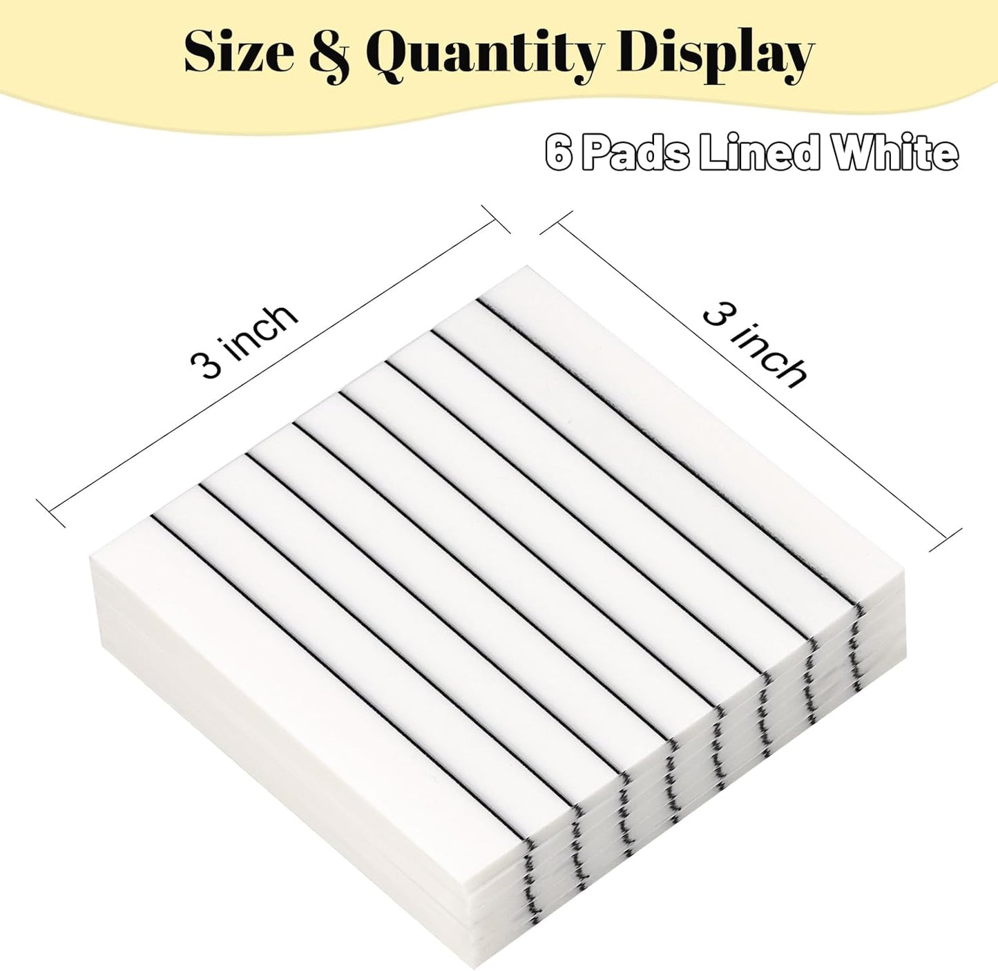 3x3 Inch Transparent Sticky Notes 300 Sheets, Clear Translucent Lined Self-Adhesive Memo Repositionable Reminder Pad for Office, College Students, Planners, Journals, School Supplies (White)