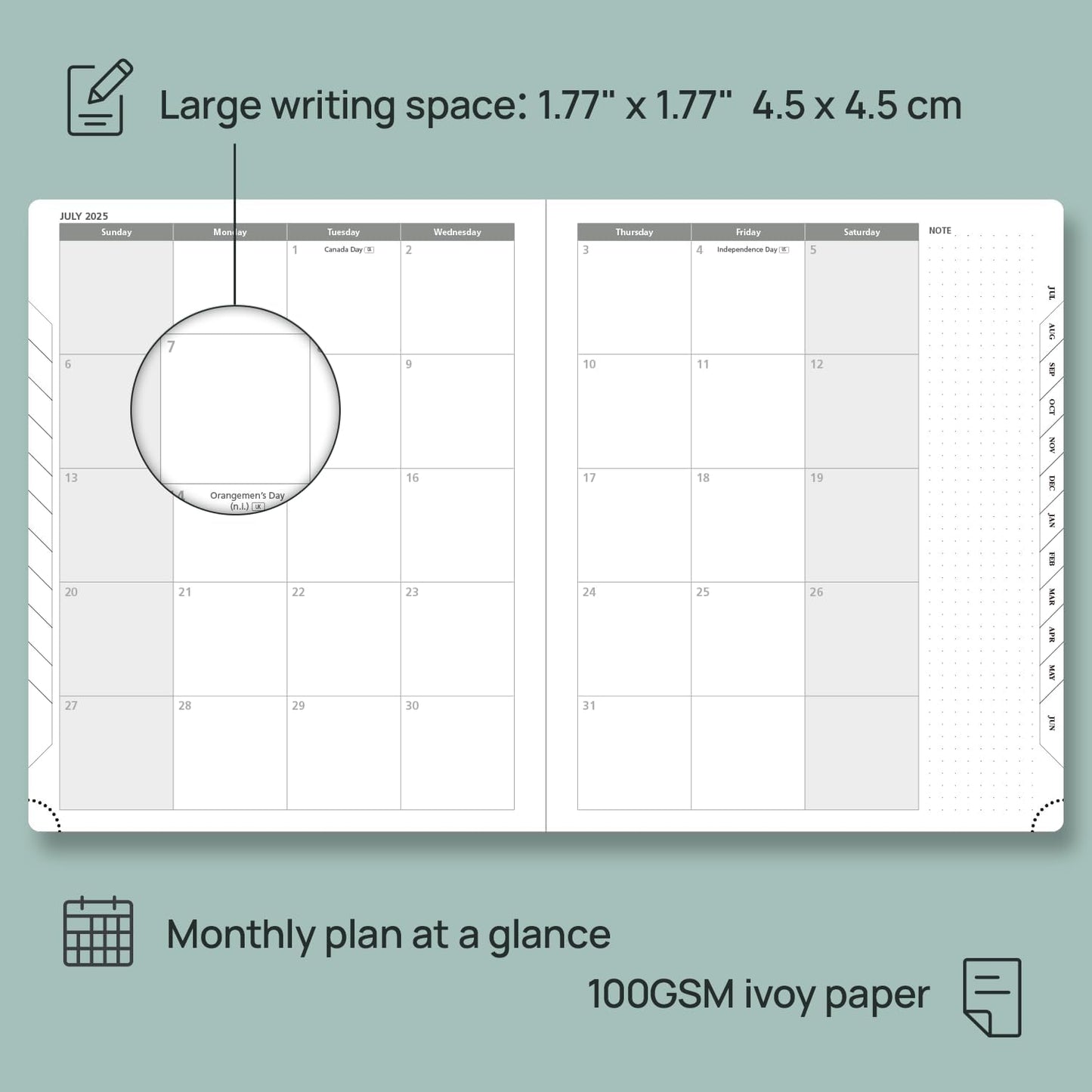 POPRUN Planner 2025-2026 (Large - 8.5'' x 10.5'') Academic Weekly Calendar (July 2025 - June 2026) with Hourly Time Slots, Monthly Tabs, 100GSM Thick Papers, Leather Soft Cover - Purple