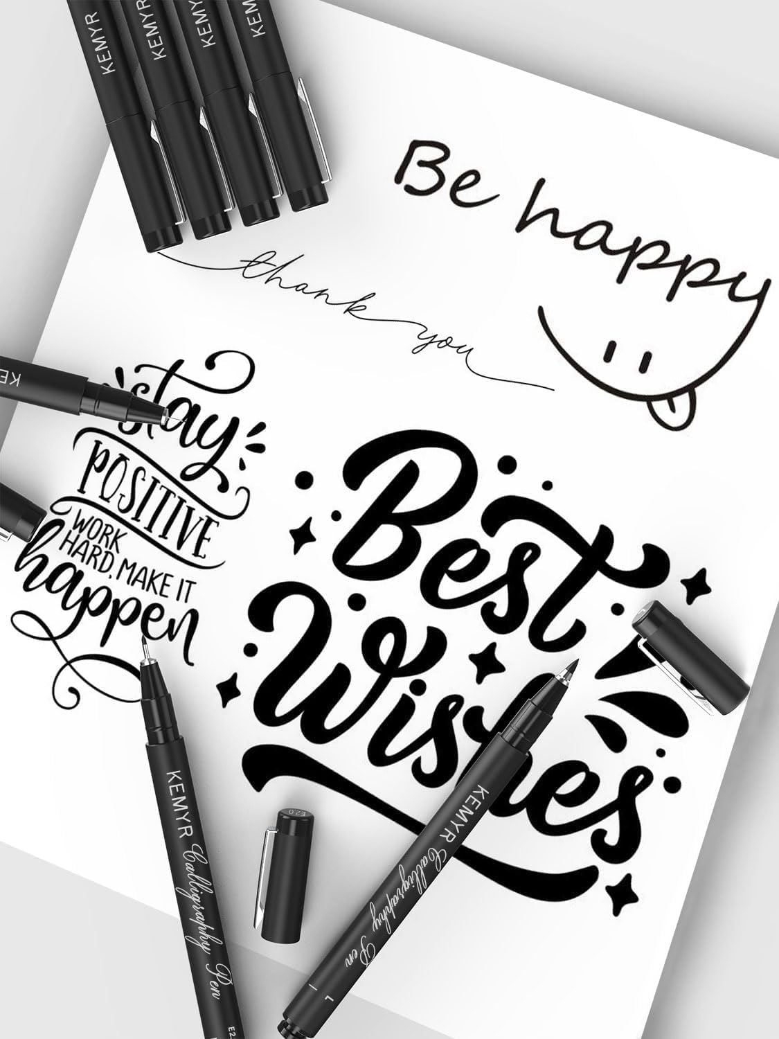 4 Micro Fine liner Drawing Art Pens Calligraphy Pens: 0.03mm Size Black Art supplies Waterproof Archival Black Ink Markers For Artists,Use for Professional Watercolor,Sketching