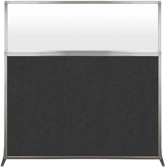 Versare Hush Screen Portable Room Divider | Workstation Wall Divider | Freestanding Privacy Hush Panels | Frosted Windows | Fabric Office Divider Screen | Great for Room Separation