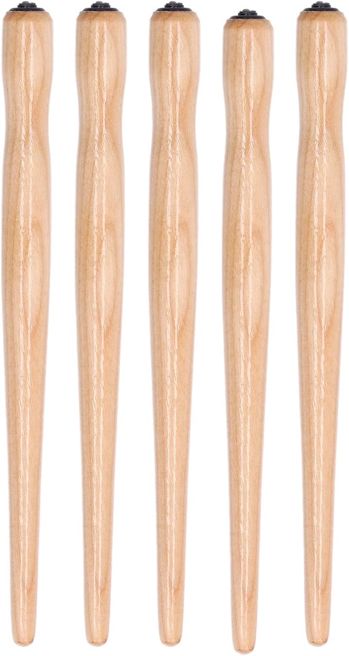 Cunyuer Dip Pen Nib Holder, 5PCS Sandalwood Professional Nib Holder for Cartoon Calligraphy Painting Writing (Wood Color)