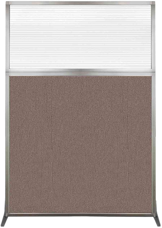 Versare Hush Screen Portable Room Divider | Workstation Wall Divider | Freestanding Privacy Hush Panels | Clear Fluted Windows | Fabric Office Divider Screen | Great for Room Separation