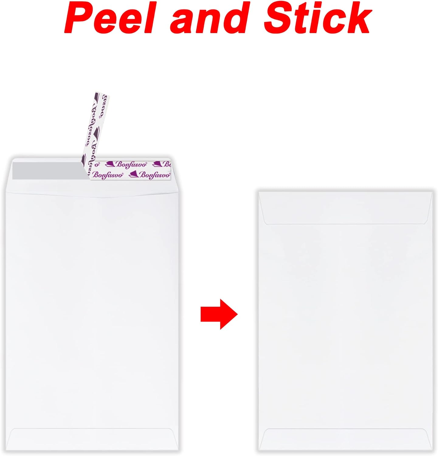 300 Pack 9x12 White Catalog Envelopes Peel & Seal Security Mailing Envelopes 120GSM Kraft Paper self Seal Envelopes for Invitations Papers Photos Documents Pictures Papers Files