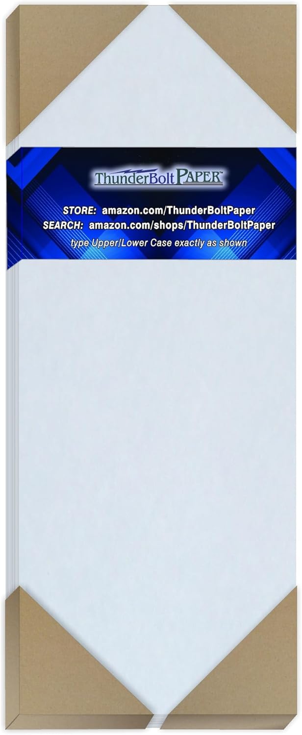 100 Blue Parchment 65lb Cover Paper Sheets 4.25 X 11 Inches Half Letter Size Cut Long - Cardstock Weight Colored Sheets - Printable Parchment Semblance