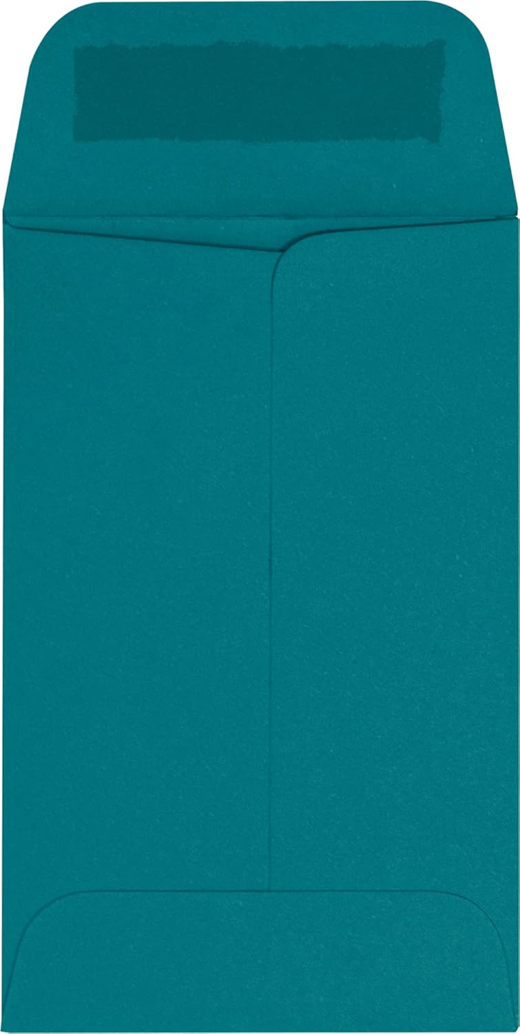 LUXPaper #1 Coin Envelopes | 2 1/4" x 3 1/2" | Teal | 80lb. Text | 250 Qty