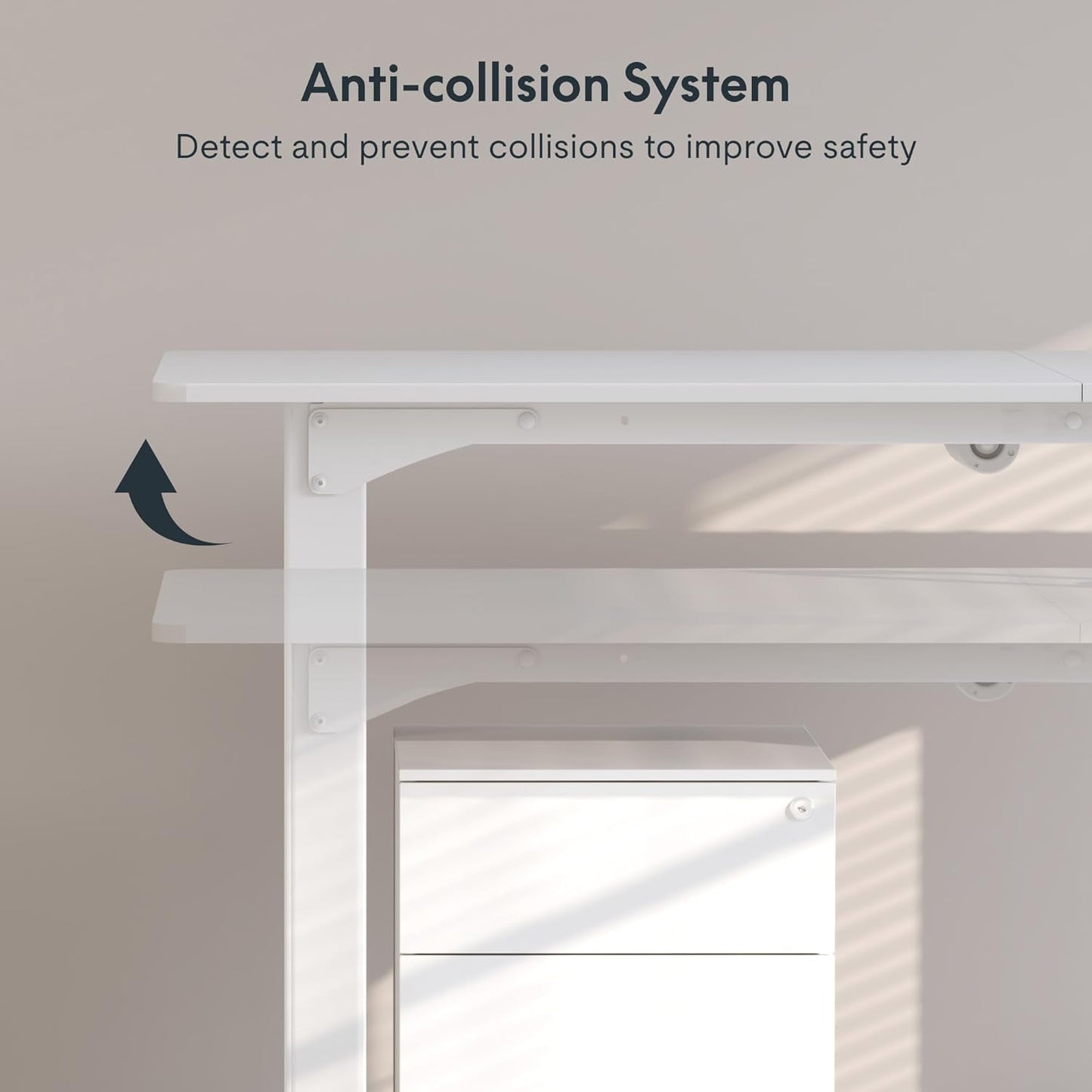 SANODESK 4-Leg Standing Desk, Electric Height Adjustable Desk with Memory Presets for Home Office, Stand up Desk Computer Workstation, 78x32 Inches White