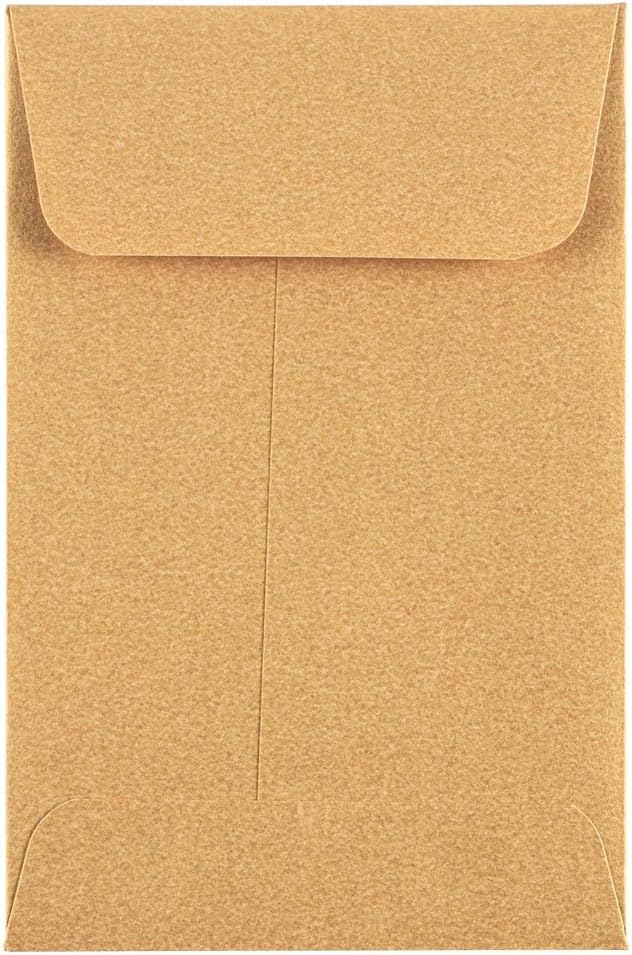 LUXPaper #4 Coin Envelopes | Peel & Press | 3'' x 4 1/2'' | Gold Metallic | 80lb. Text | 50 Qty