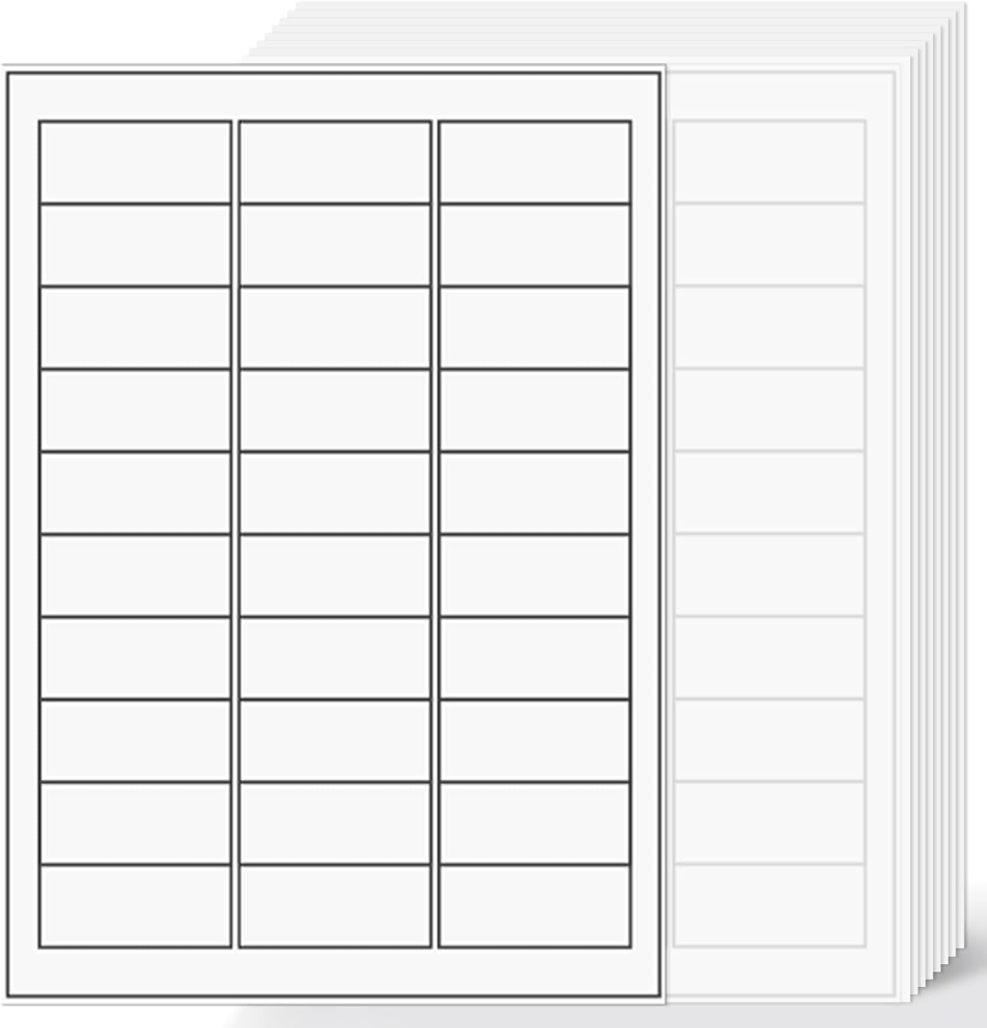 1" x2-5/8 Shipping Address Labels, Blank Mailing Labels, 30-UP White Self-Adhesive Name Tag Stickers for Inkjet and Laser Printer [100 Sheet 3000 Labels]