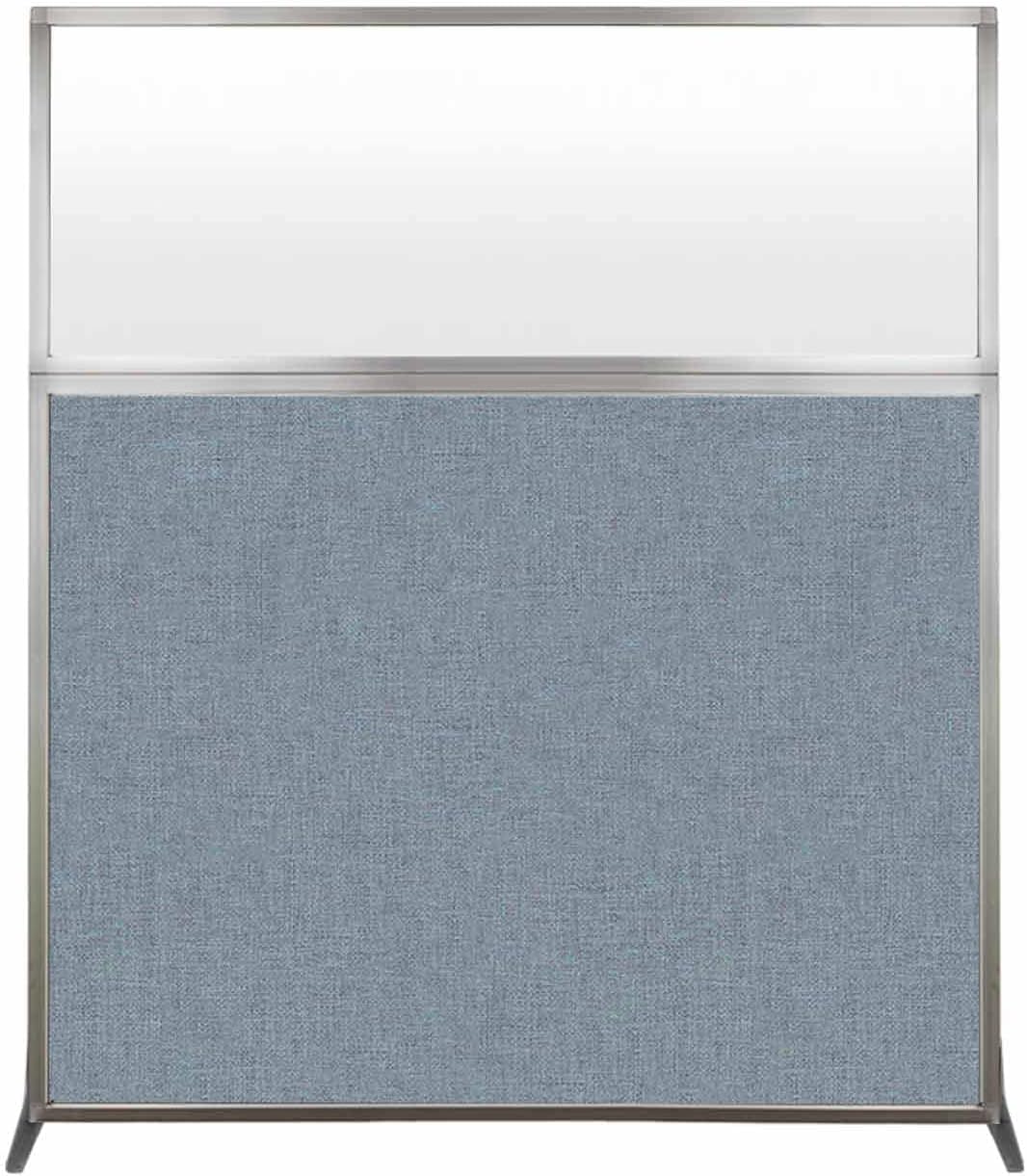 Versare Hush Screen Portable Room Divider | Workstation Wall Divider | Freestanding Privacy Hush Panels | Frosted Windows | Fabric Office Divider Screen | Great for Room Separation