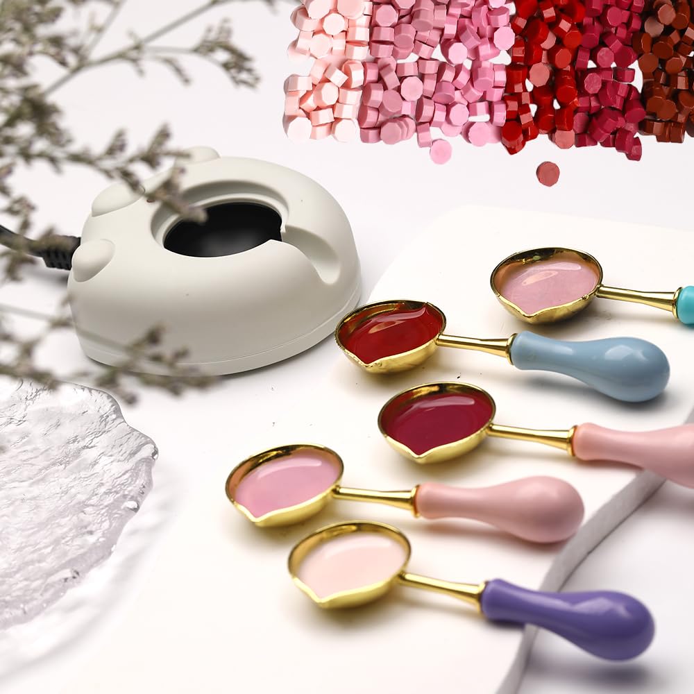 600pcs Red Wax Seal Beads,6 Assorted Color Sealing Beads Ideal for Wax Seal Stamp Wedding Letter Envelope Decor Wine Bottle Decoration (Red Series)