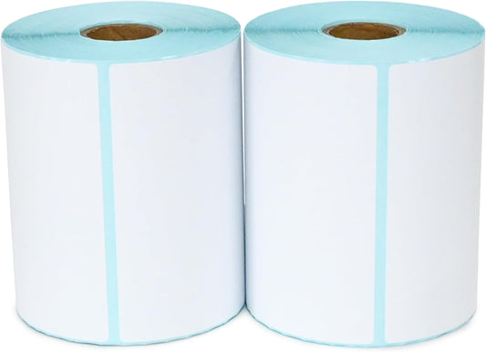 L LIKED 2 Rolls 4" x 6" Thermal Labels with 250 Labels/Roll - Compatible with Zebra & Rollo Printer Blank Direct Thermal Shipping Labels