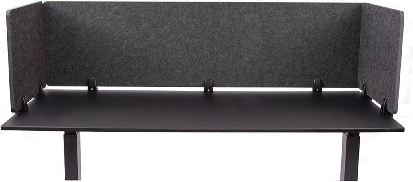 ReFocus™ Raw Clamp-On Acoustic Desk Divider – Reduce Noise and Visual Distractions with This Lightweight Desk Mounted Privacy Panel (Anthracite Gray, 59" x 16", 23.6" x 16", & 23.6" x 16")