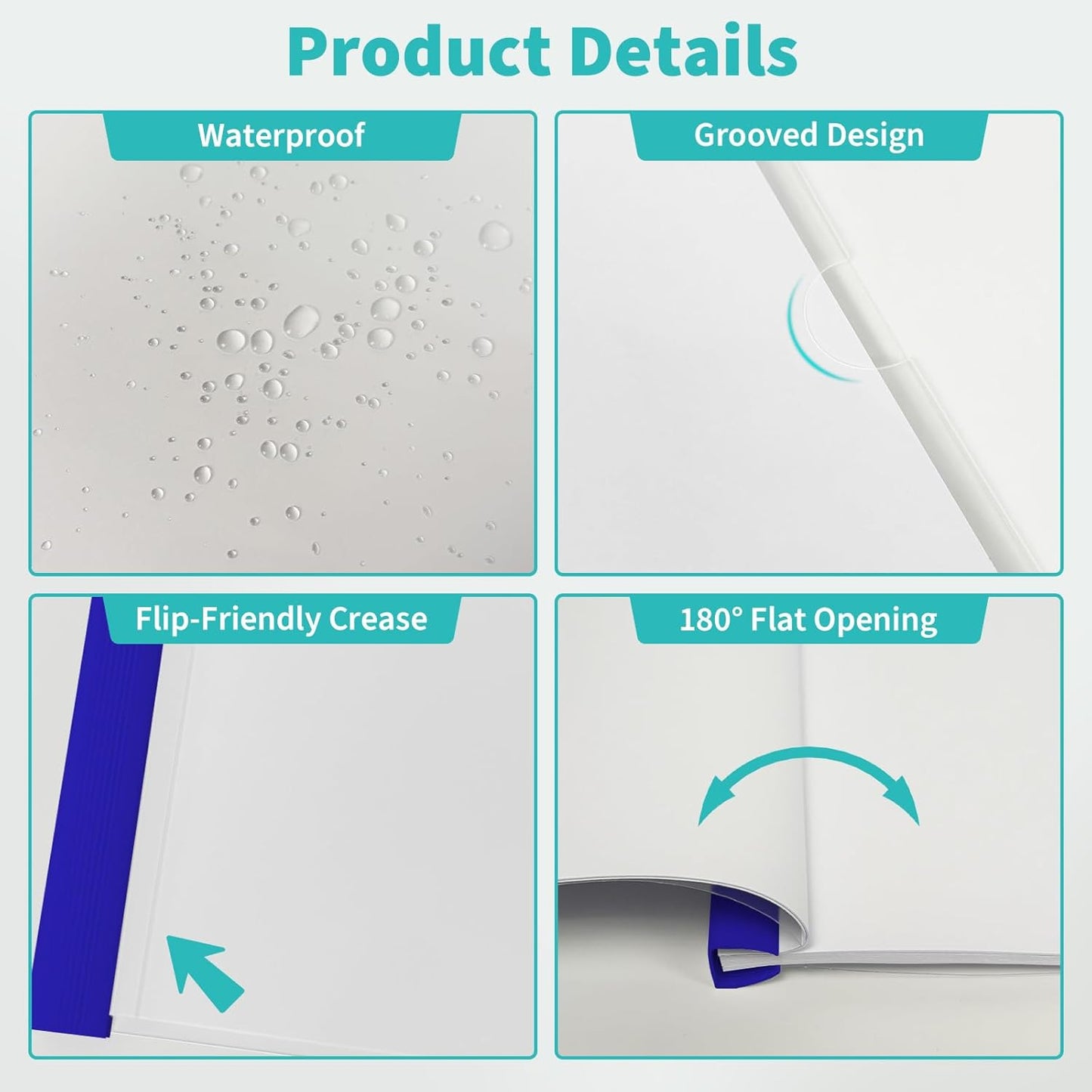 Binditek 12 Pack Clear Report Covers with Navy Sliding Bars, 25 Sheet Capacity, 5mm Binding Bars, Letter Size, 5.5 Mil Thick, for Students and Coworkers