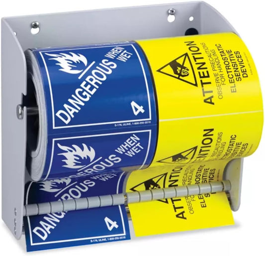 Wall Mount Label Dispenser (8-1/2") - Sticker Roll Dispenser - Table Top - Label Holder - Stamp Roll Dispenser - Sticker Stand - Thermal Label Holder - Heavy-Duty All Steel