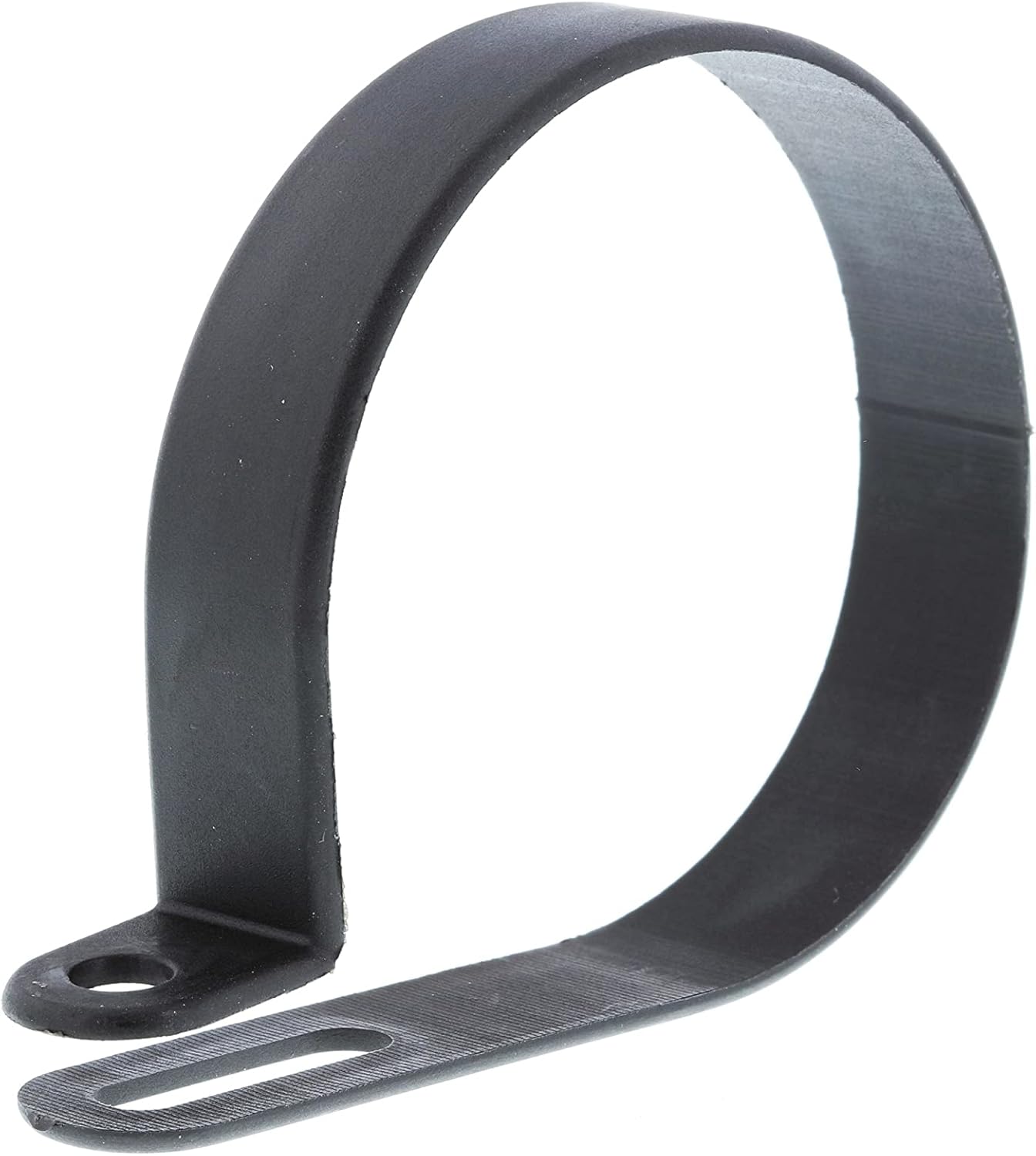 Secure 2 Inch Standard R Type UV Black Nylon Screw Mount Cable Clamp for Wire Management - 100 Pack