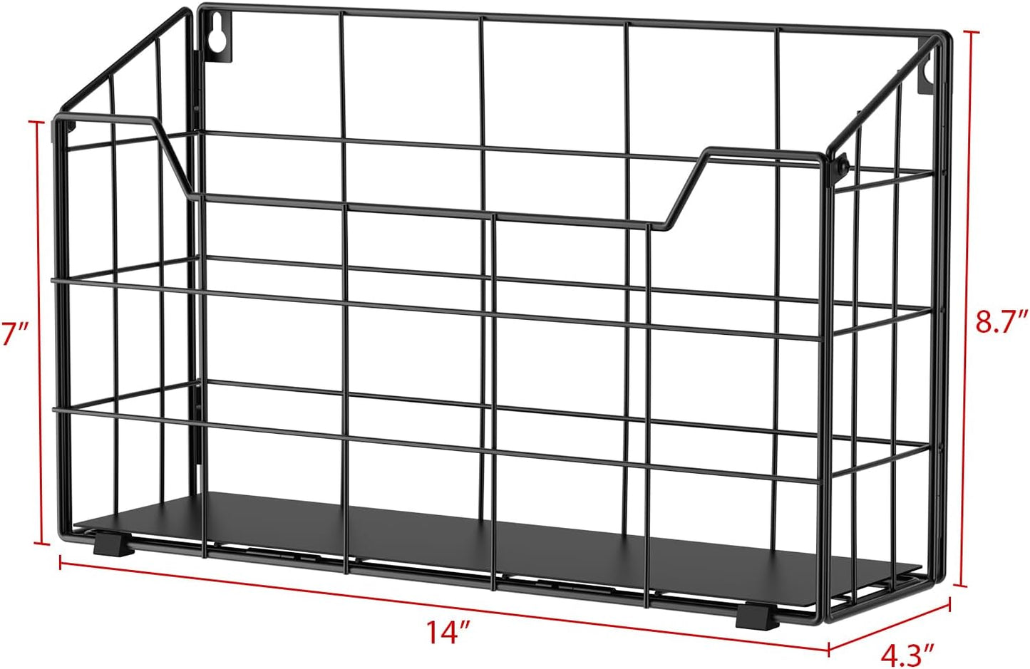 Univivi Wall File Organizer Hanging File Holder Magazine File Holder Desktop File Organizer for Document Paper Mail Home Office 3 Pack