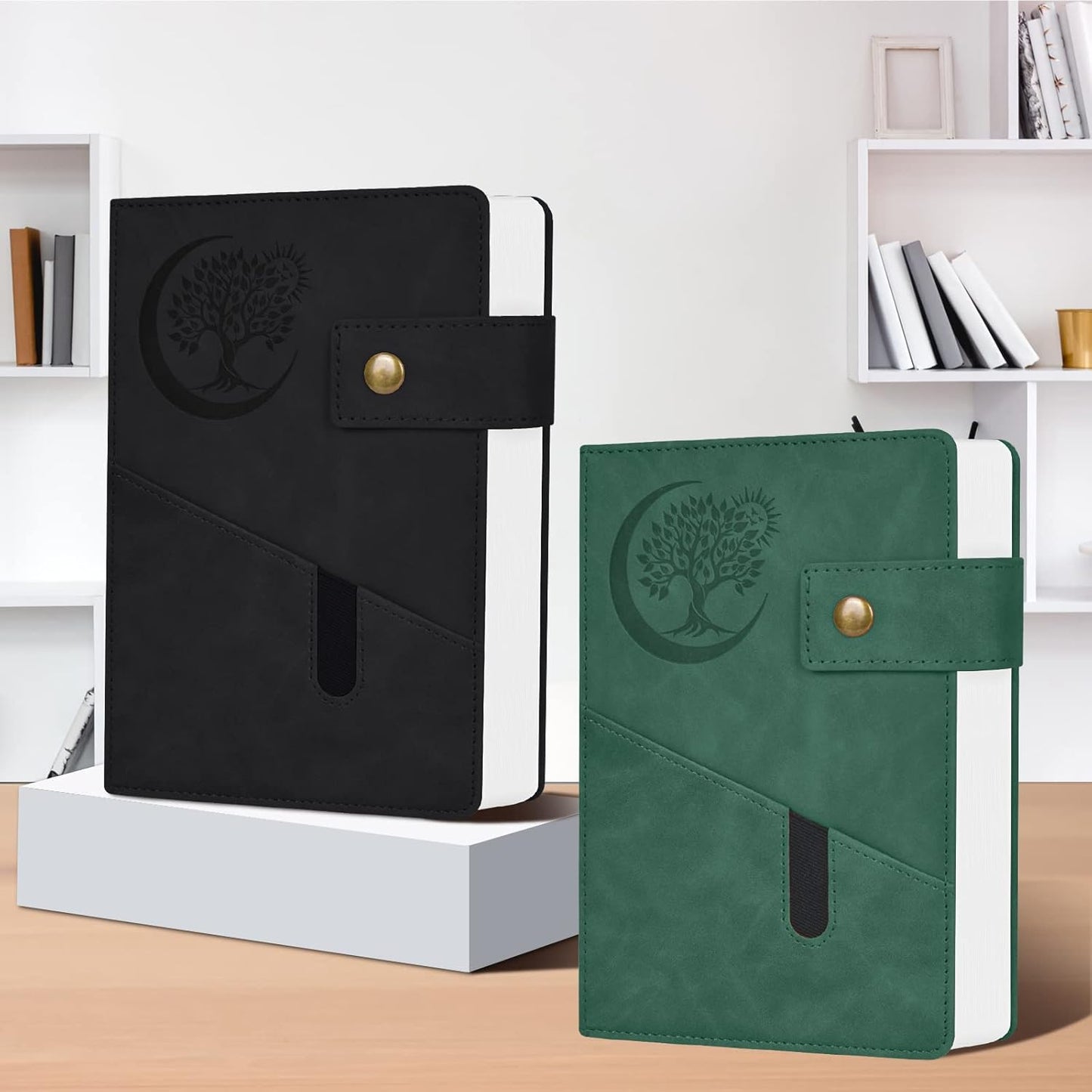 365 Page Thick Lined Journal Notebook for Men Women, B5 Large Leather Journals for Writing, Hardcover Notebooks for Work, School, Note Taking, Business, Travel Diary, College Ruled 7.6" x 10"