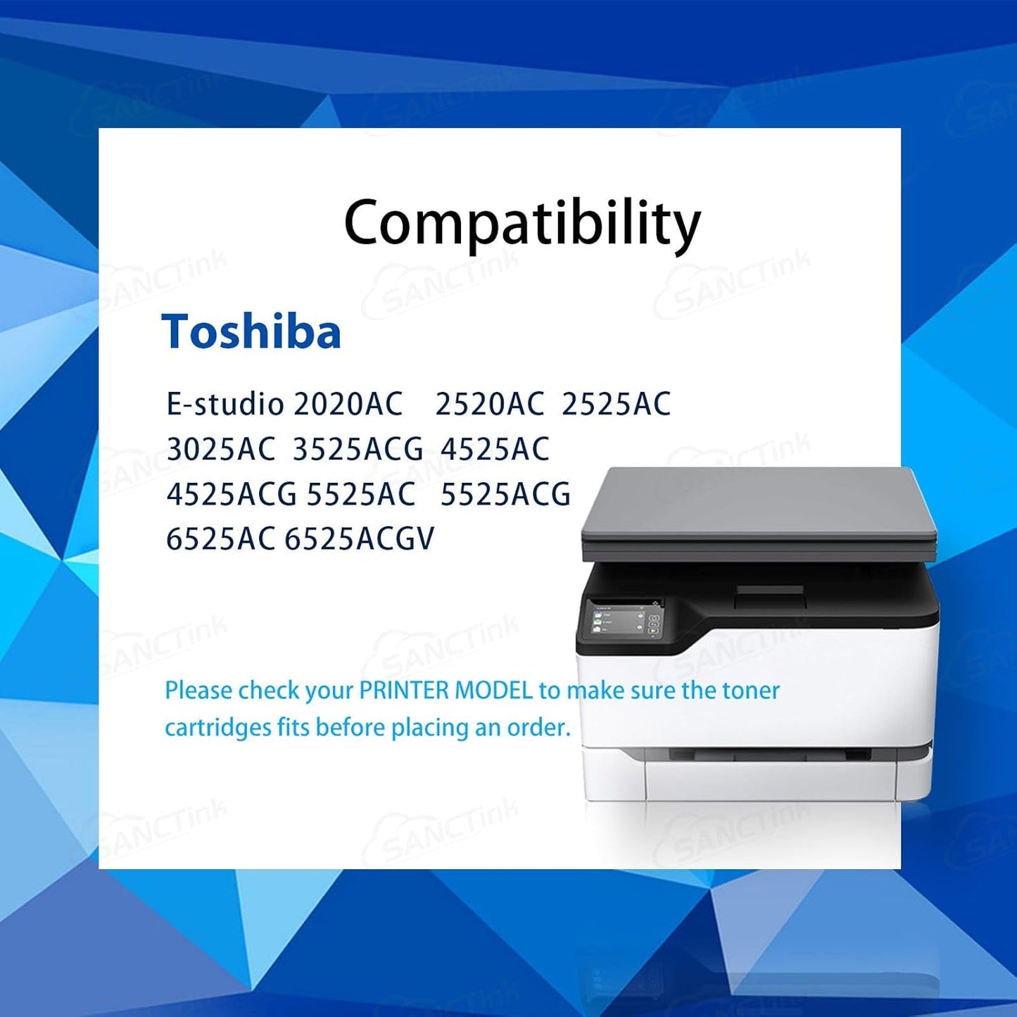 TFC425U T-FC425U T-FC425U-K T-FC425U-C T-FC425U-M T-FC425U-Y Toner Cartridge Compatible for Toshiba E-studio 2020AC 2520AC 2525AC 3025AC 3525ACG 4525AC 4525ACG 5525AC 5525ACG 6525AC 6525ACGV Printer