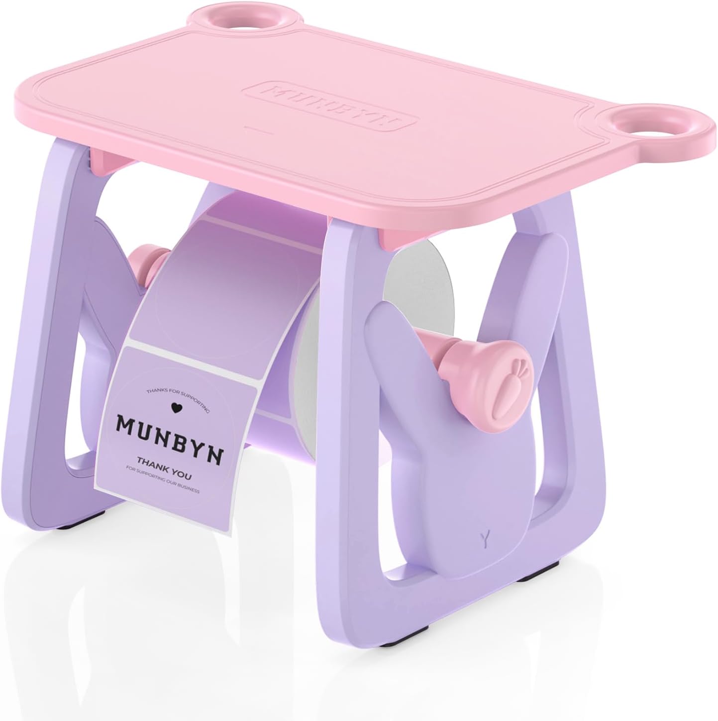 MUNBYN Label Holder for Rolls and Fanfold Labels, Thermal Sticker Holder for Desktop Thermal Printer, Accessory Supplies for Home, Office, Small Business