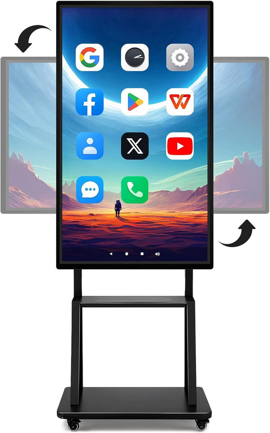 49" Smart Board, Electronic Interactive Smartboard for Classroom, Screen Mirroring, 8+64GB, Android iOS 14.0, Digital Whiteboard for Presention Annotation Live Streaming(Wall Mount Included)