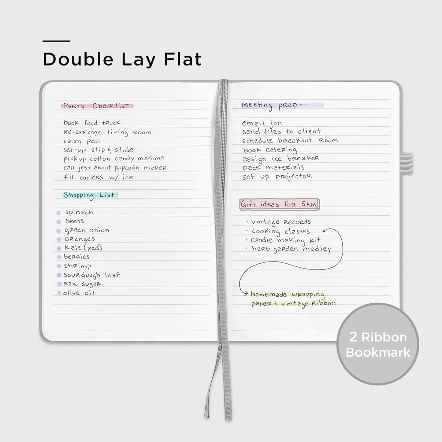 &And Per Se Lined Journal Notebook (5 Packs), 160 Pages, A5 5.7 x 8 inches College Ruled Thick Paper Notebook Journals for Writing, Hardcover Notebooks for Women Men Office School (Grey)