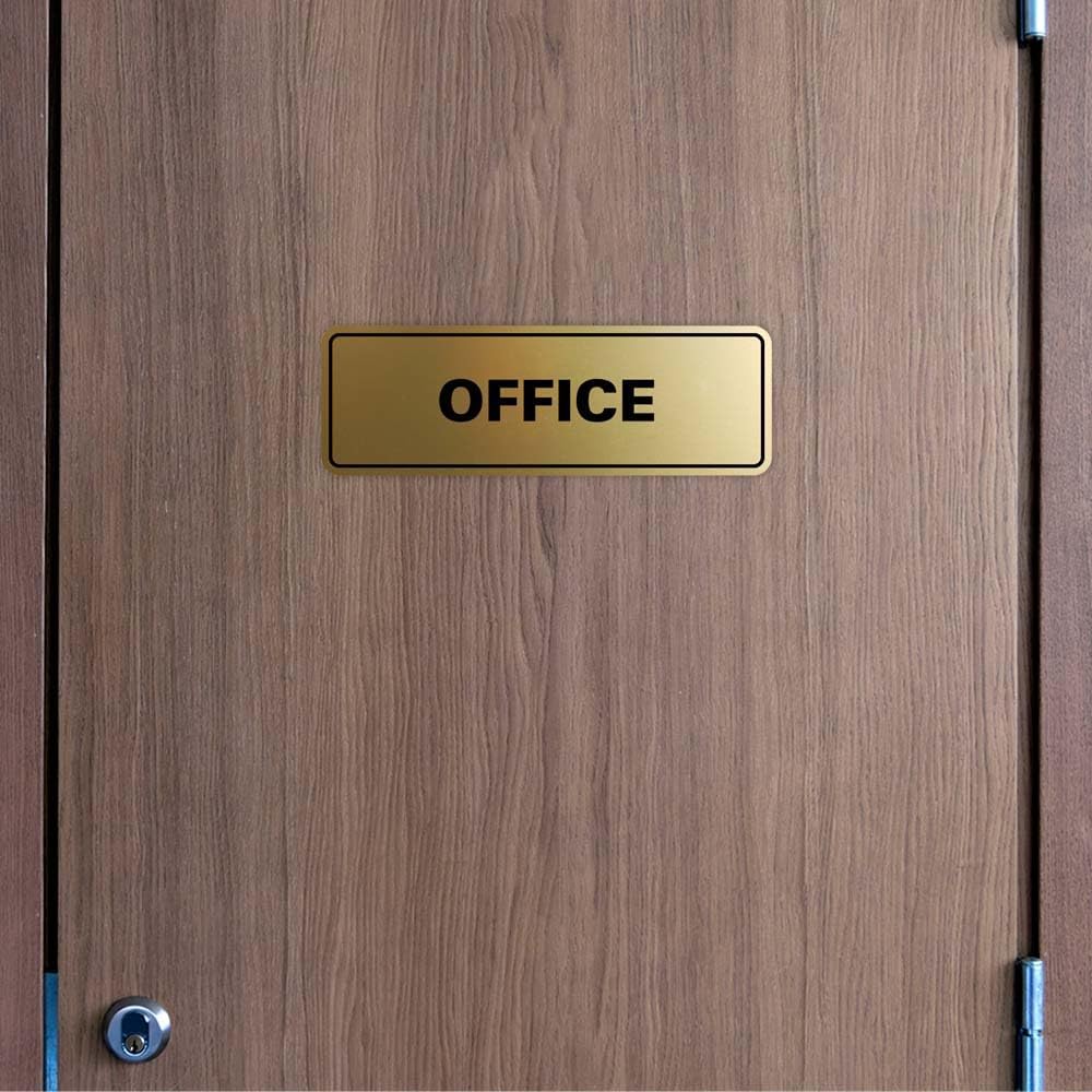 Signs ByLITA Standard Office Sign - Professional Business Signage - Easy to Install (Light Grey/Burgundy) - Large 2 Pack