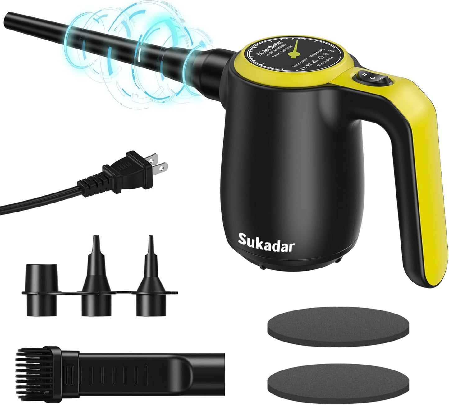 Compressed Air Duster for Electronics, Canned Air Electric for PC, Laptop, Console, Electronics and Home Cleaning, Replaces Compressed Air Cans.