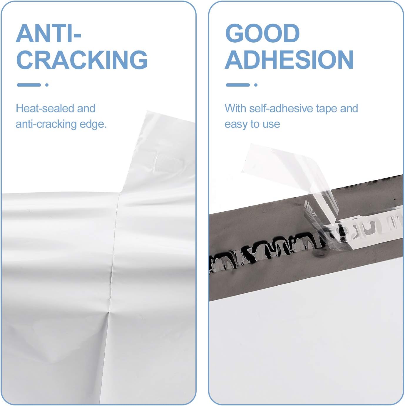 Metronic 100 Pcs 9x12" White Poly Mailer Envelopes Shipping Bags with Self Adhesive, Waterproof and Tear-Proof Postal Bags (White)