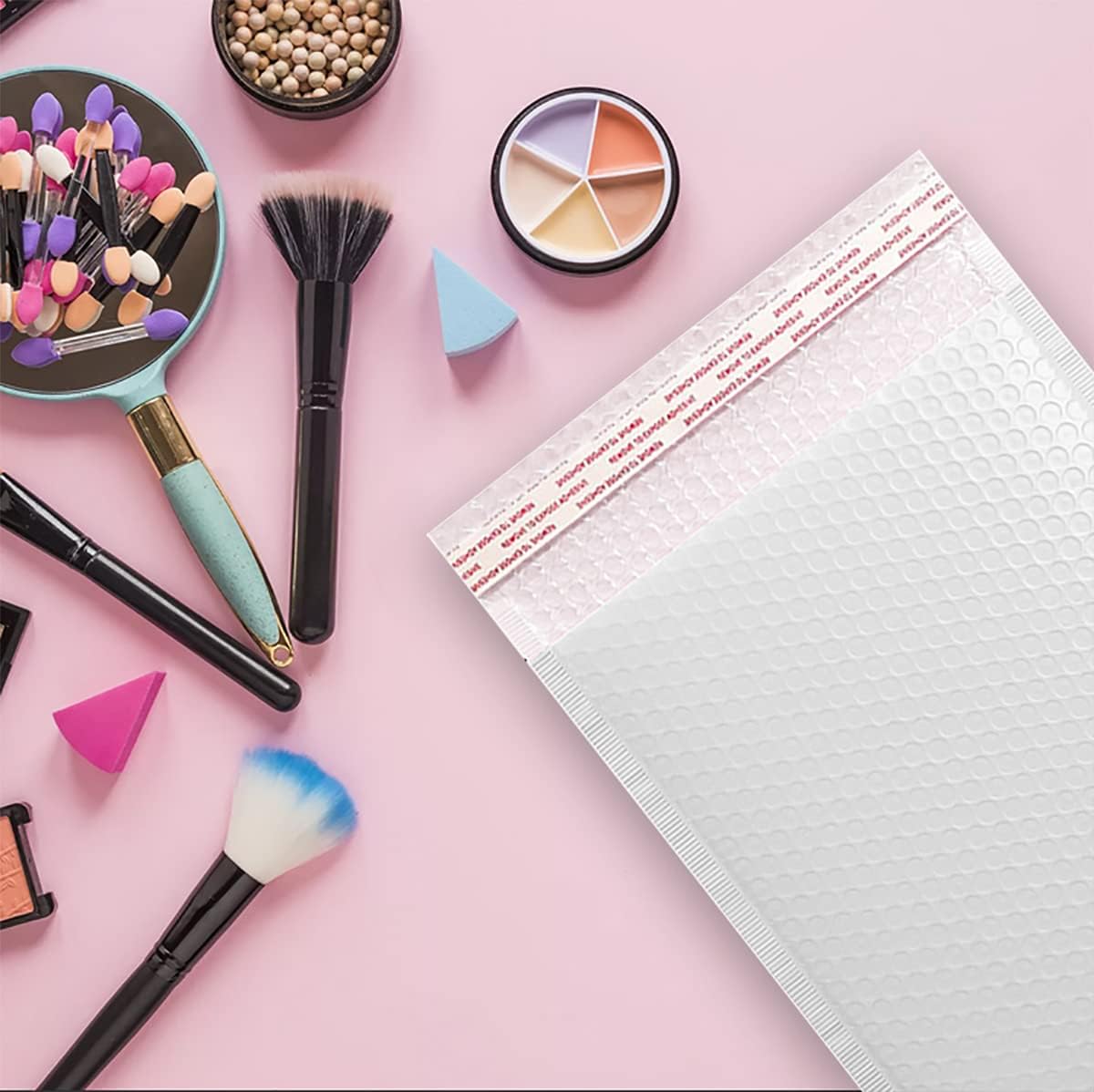 Immuson White 9.5 x 13.5 Inches Poly Bubble Mailers, Padded Shipping Envelopes, Self-Seal Shipping Bags, Packaging Bags, Bubble Envelopes Pack of 25