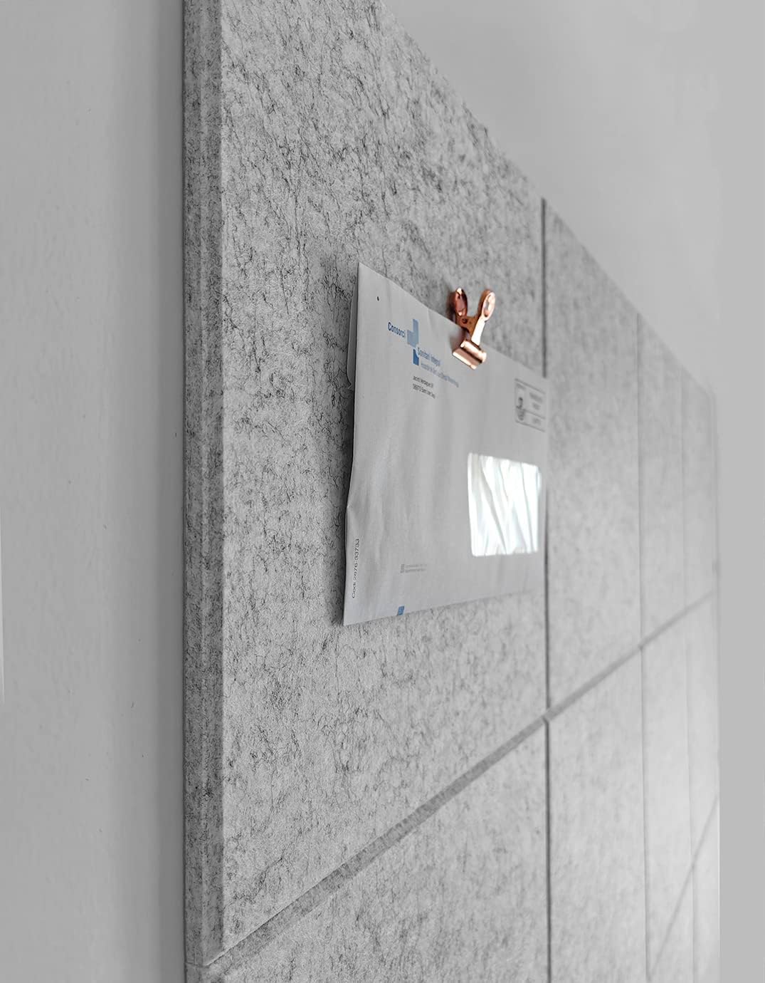 Large Cork Board Alternative - 12-Pack Felt Wall Tiles with Safe Removable Adhesive Tabs, Cork Wall Tiles Bulletin Board Home Office Essentials - Marble