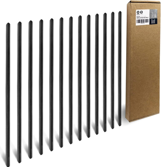 Binditek 25 Pack Binding Bars, 25-Sheet Capacity Slide Grip Binding Bars, Black, 5mm Thickness, 11 Inches, for Students and Coworkers