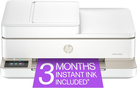 HP Envy 6555e Wireless All-in-One Color Inkjet Printer, Print, scan, Copy, Duplex Printing Best-for-Home, 3 month Instant Ink trial included (714N5A)