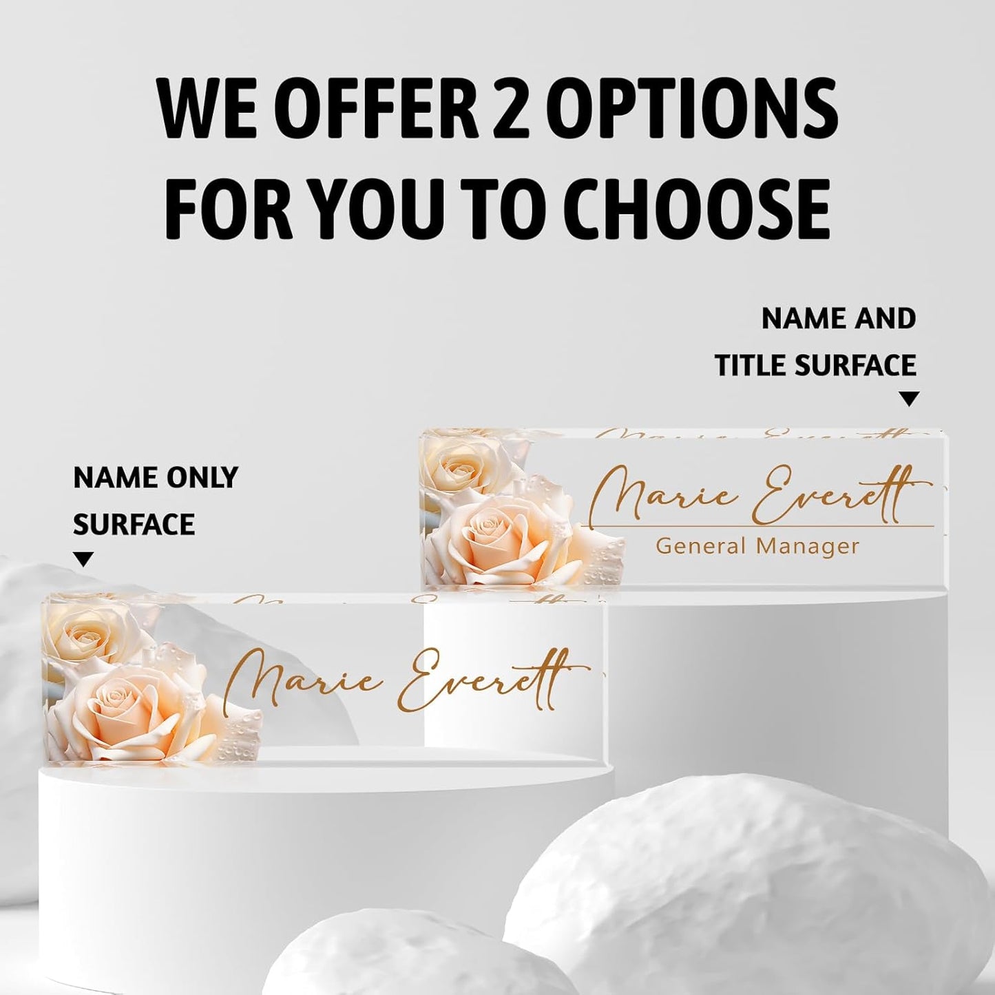 Custom Name Plate for Desk | Personalized Desk Name Plate | Personalized Boss Employee Appreciation Gifts | Acrylic Name Plate Office Desk Accessories