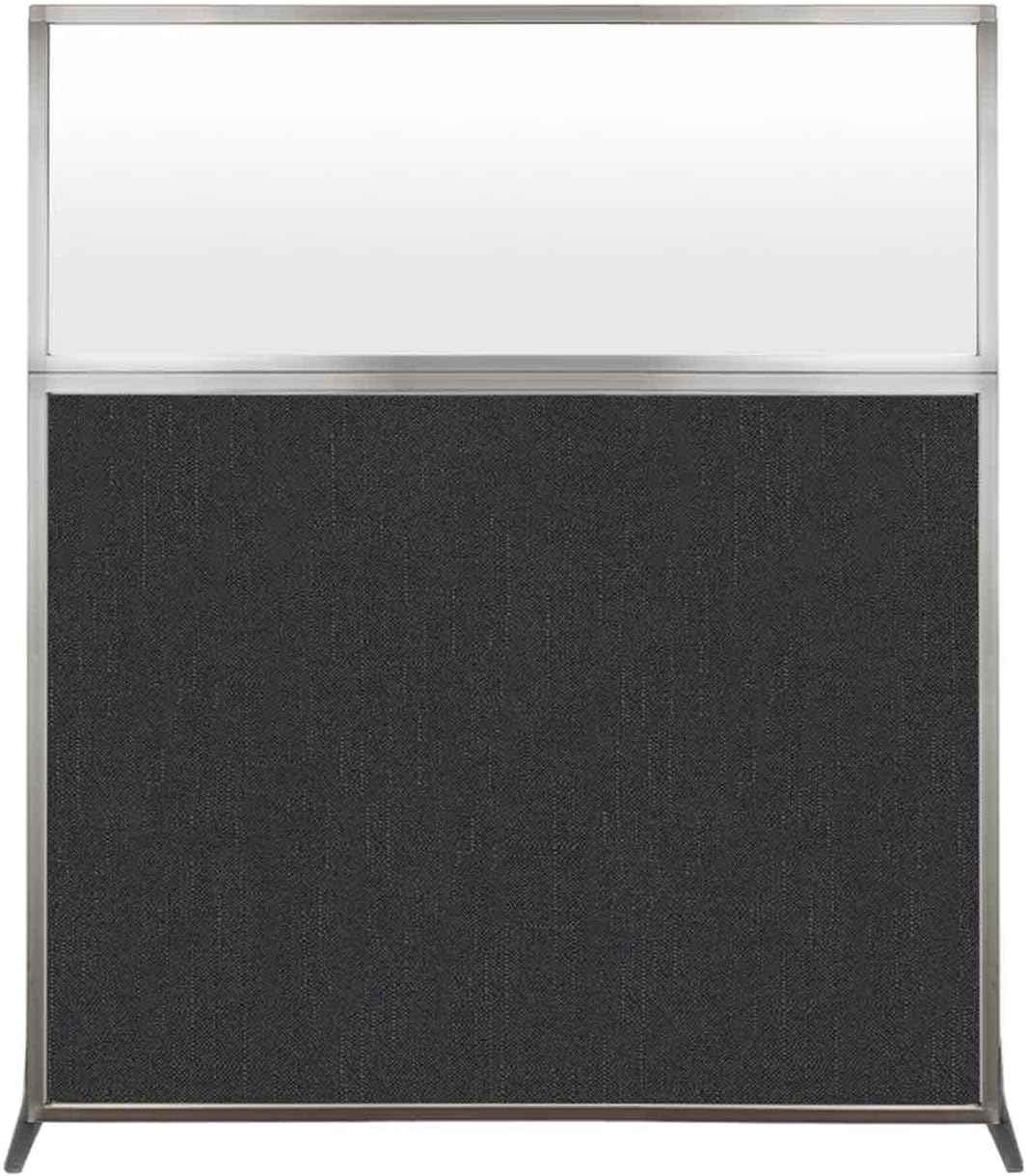 Versare Hush Screen Portable Room Divider | Workstation Wall Divider | Freestanding Privacy Hush Panels | Frosted Windows | Fabric Office Divider Screen | Great for Room Separation
