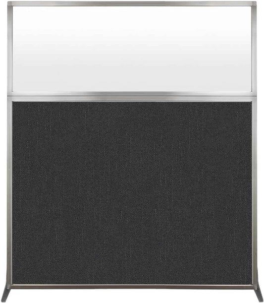 Versare Hush Screen Portable Room Divider | Workstation Wall Divider | Freestanding Privacy Hush Panels | Frosted Windows | Fabric Office Divider Screen | Great for Room Separation