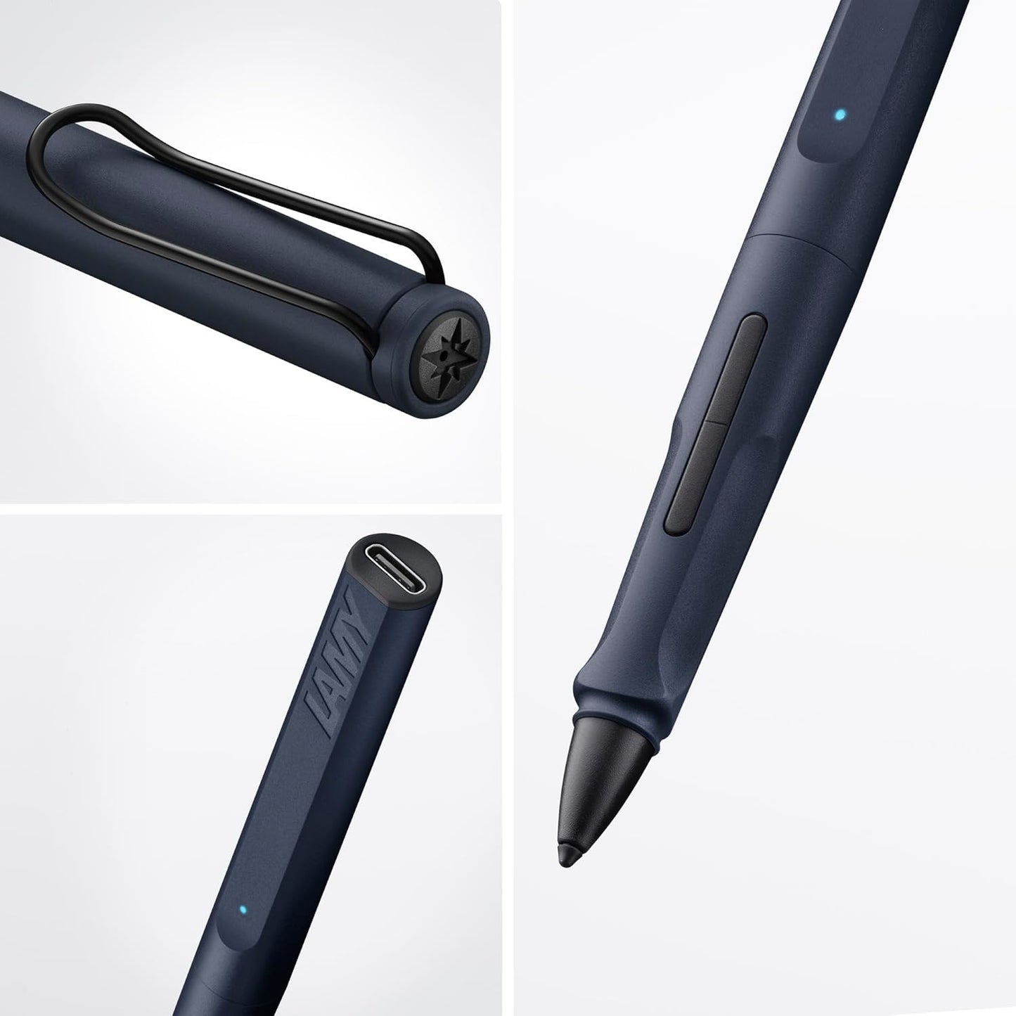 LAMY Safari Note+ Steel Black iPad Pen - Stylus Pen with Palm Rejection, tilt Sensitivity & Ergonomic Grip - Compatible with Various iPad Models & Generations - up to 10 Hours Battery Life
