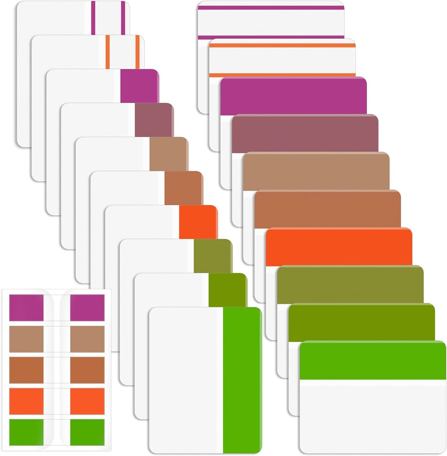 Mr. Pen- Sticky Index Tabs, 500 Pcs, 21 Sets, Colorful Sticky Tabs for Notebooks, Page Markers, Page Tabs for Binders, Page Tabs Sticky Tabs for Books, Notebook Tabs, Book Sticky Tabs for Notebooks