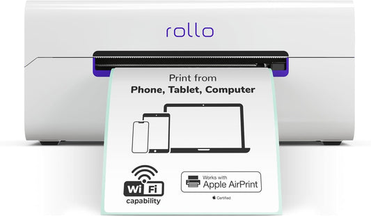 Rollo Wireless Shipping Label Printer - Wi-Fi Thermal Label Printer 4x6 for Shipping Packages - AirPrint from iPhone, iPad, Mac - Supports Windows, Chromebook, Android, Linux