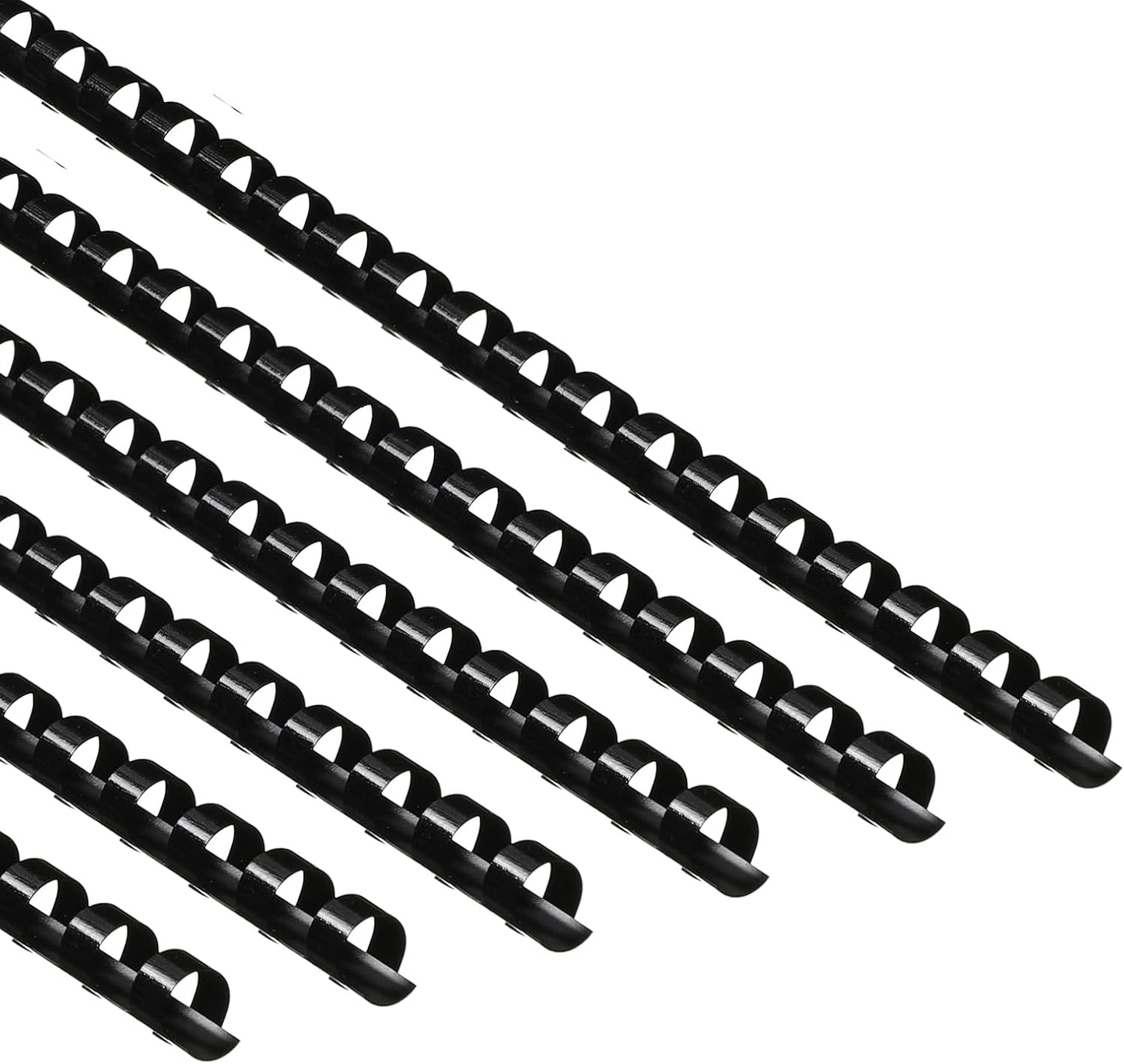 Yunsailing 150 Pack Plastic Binding Combs Plastic Binder Comb Ring 19 Ring Binding Spines Letter Size Spiral coils for Notebook Calendar(3/8 in,Black)