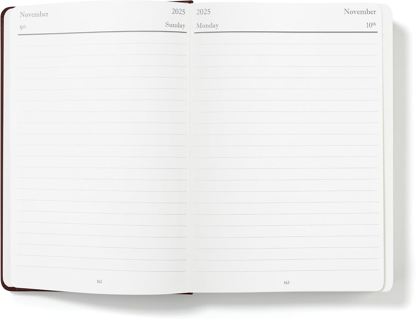 Wykeham's Executive 2025-26 Daily Journal Planner – Mid-Year Academic Diary (Conker, 8.5"×5.5")