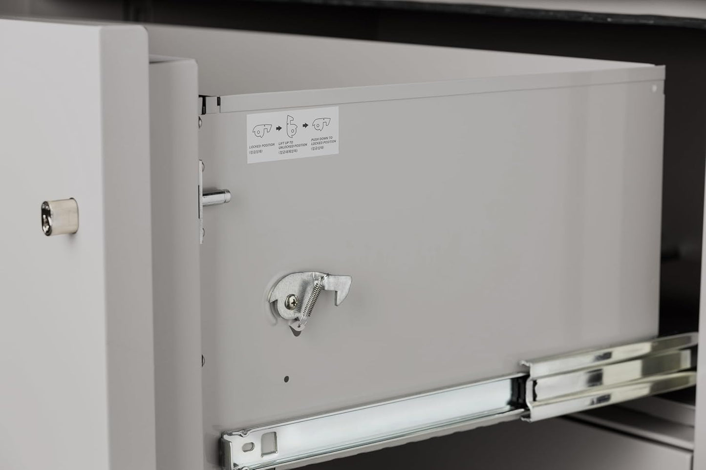 25 inch 2-Drawer Vertical Fireproof File Cabinet – Letter Size Filing – Key Lock – Water Resistant Seal – Fire and Impact Rated – Light Gray Finish – Model LTR2W25LG