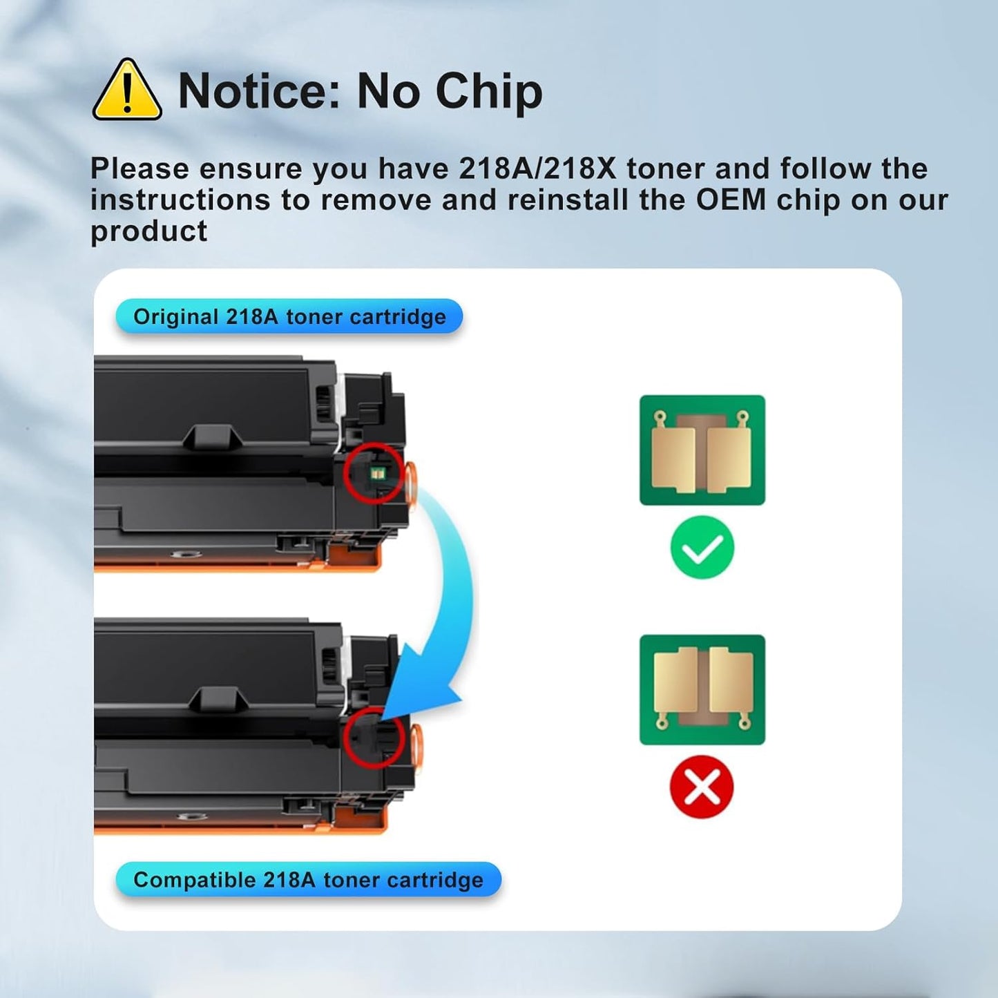 218A 218X Toner Replacement for HP 218A Toner Cartridges 4 Pack - W2180A 218X W2180X for 3301FDW Toner High Yield to use with HP Color Laserjet Pro MFP 3301FDW 3301CDW 3301SDW| 3201DW, NO CHIP(4 Pack)