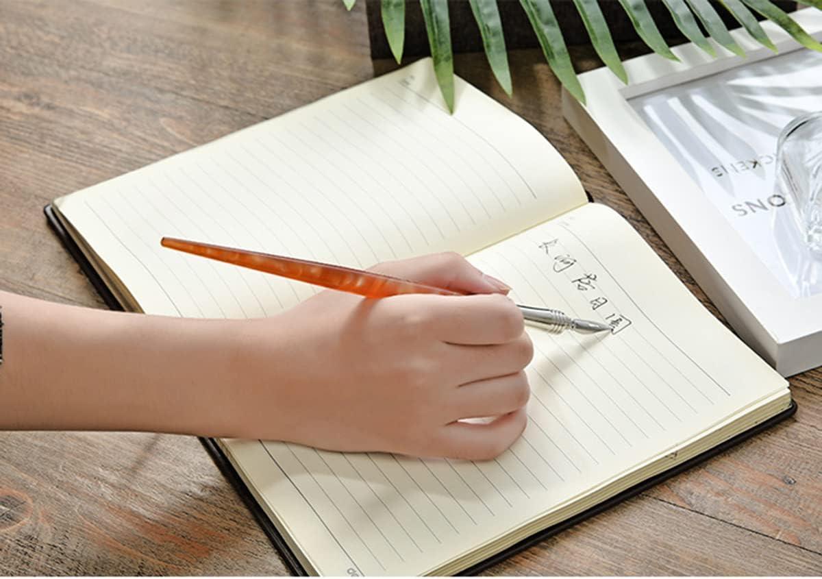 Gullor Resin Dip Pen Handcrafted Calligraphy Set with 33 Nibs for Art, Signatures, Drawing, Caligraphy Kits for Beginners (Blue)