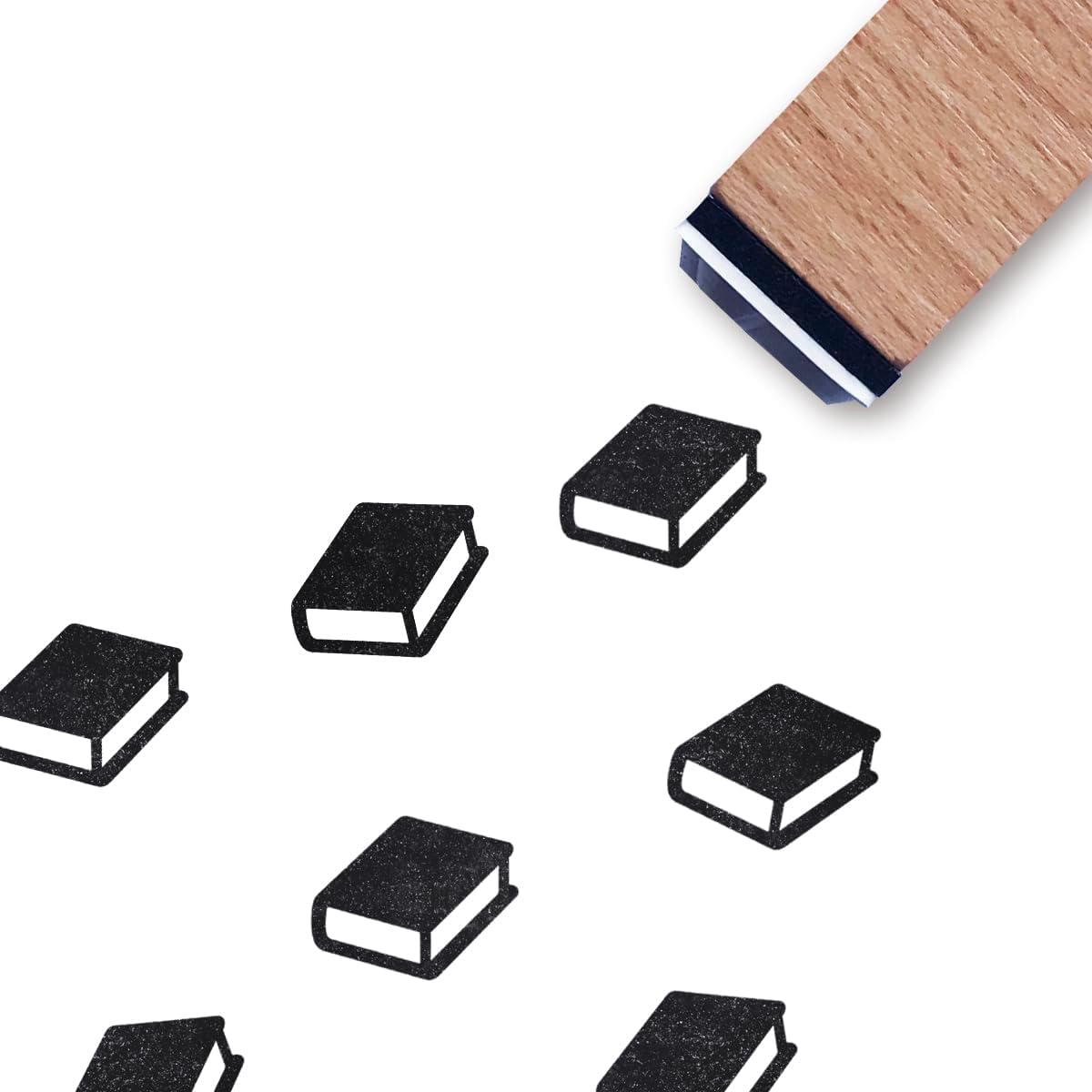 Book Studying Rubber Stamp, 3/5 Inch Small Mini Stamp for Scrapbooking Card Making Planner