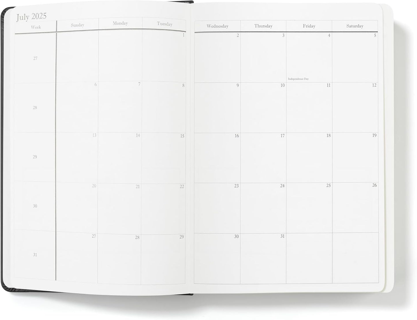 Wykeham's Executive 2025-26 Daily Journal Planner – Customization Available – Mid-Year Academic Diary (Black, 8.5"×5.5")
