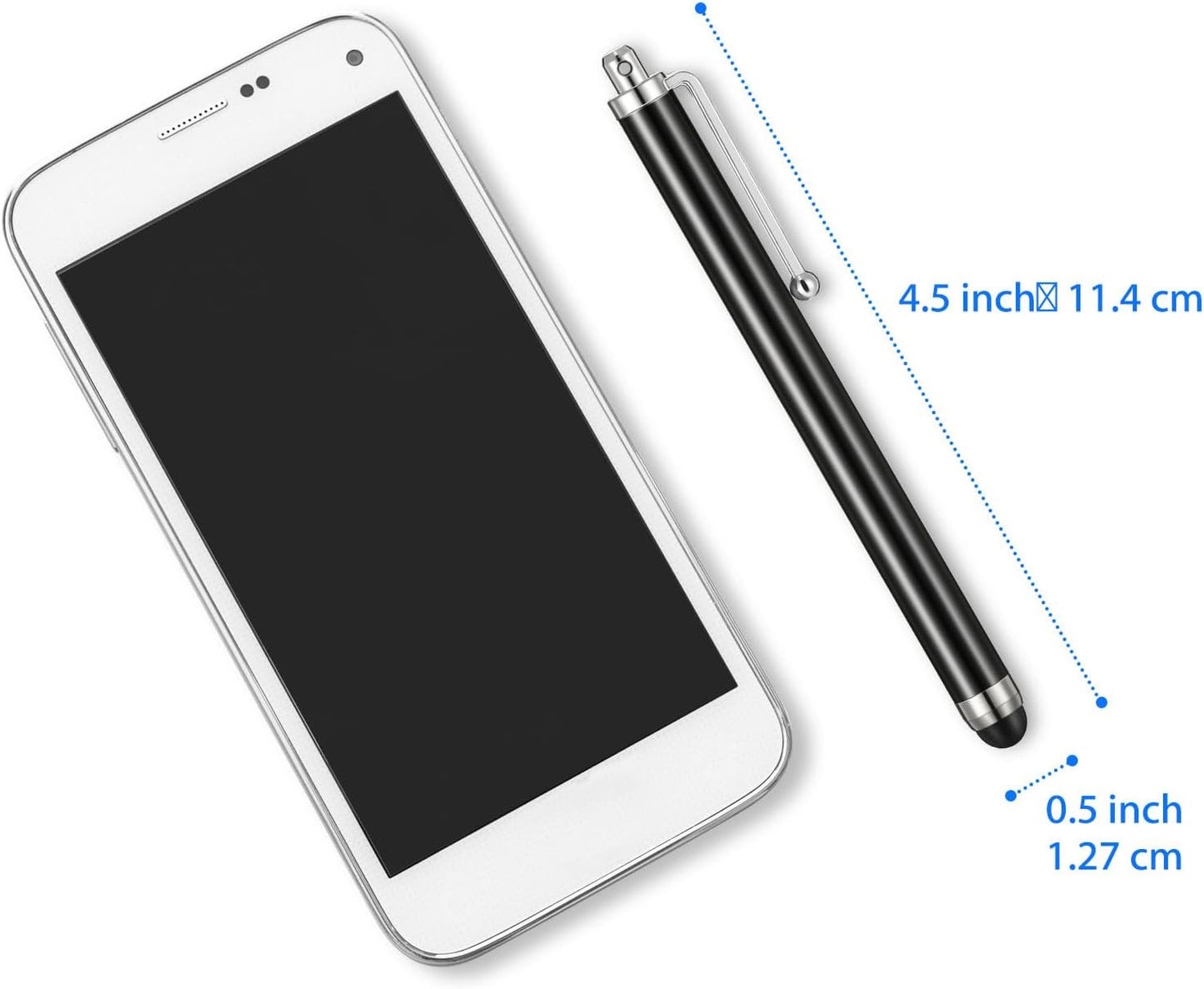 Outus 36 Pcs Stylus Pen for Universal Capacitive Touch Screens Devices, Stylus Pen Compatible with Tablet for Classroom Travel Olders Friendly(Black, Silver)