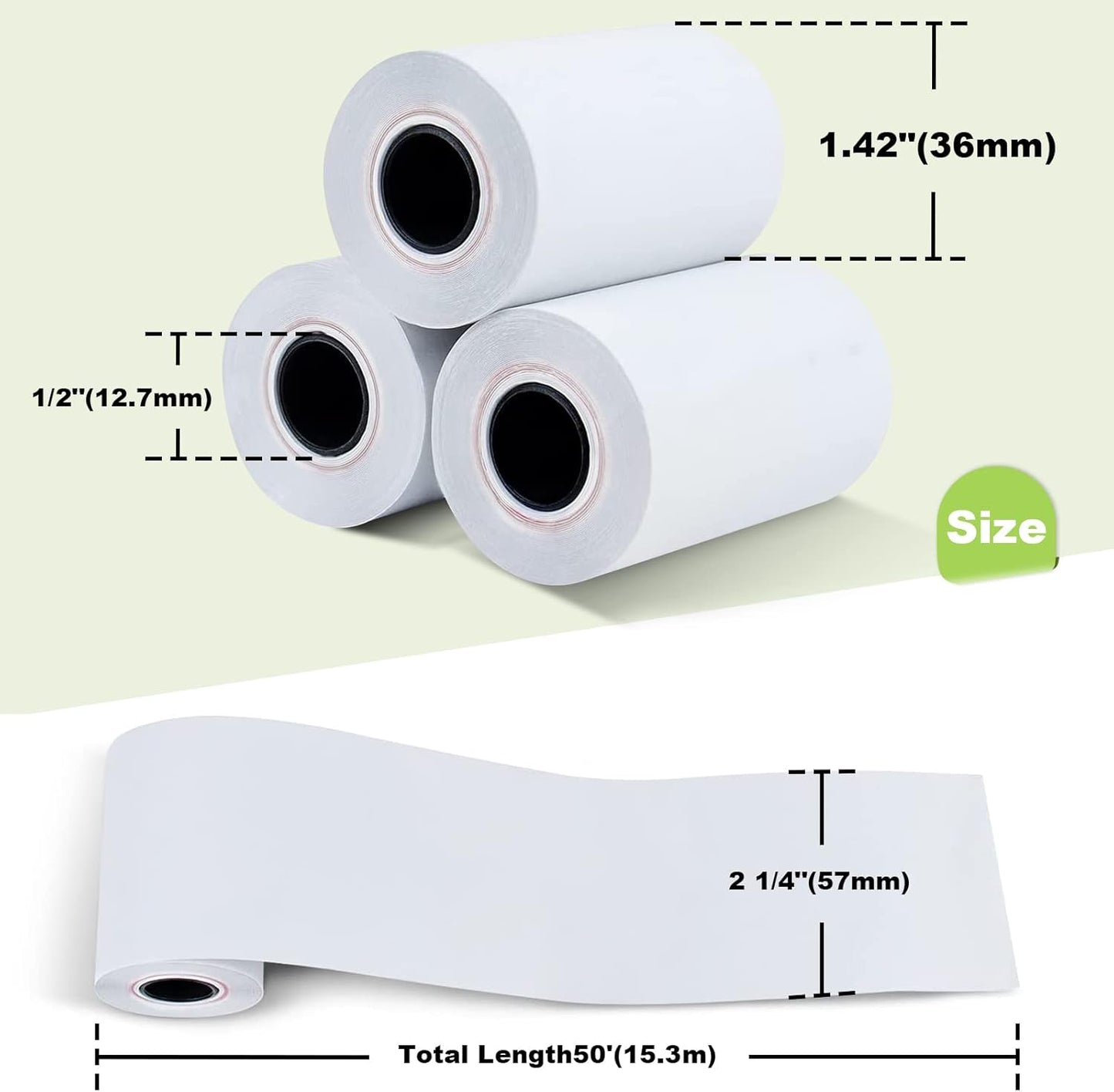 MFLABEL 2-1/4" x 50' Thermal Paper Rolls - 150 Rolls Premium POS Receipt Paper for Credit Card Terminals & Systems | High-Definition, Cost-Saving Bulk Pack!
