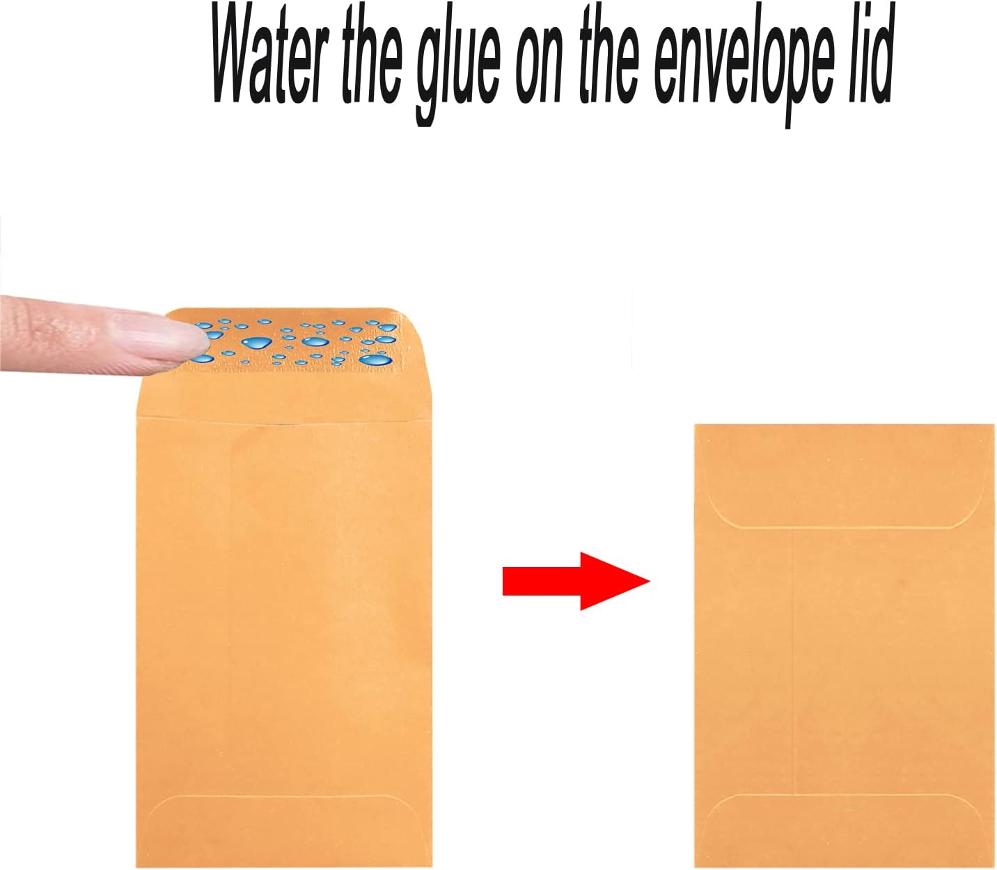 500 Pack #7 Brown coin envelope 3.5 x 6.5 inches Kraft Envelopes Classic Small Parts Envelopes with Self Adhesive Gummed Flap for Coins Cash Credit Cards Seeds